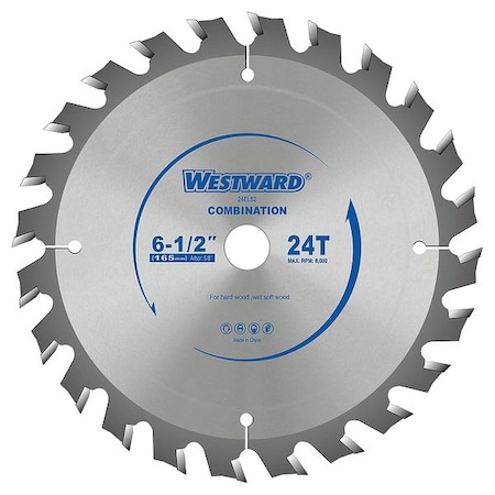 Westward 6-1/2", 24-Teeth Circular Saw Blade 24EL52