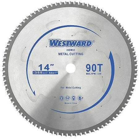 Westward 14", 90-Teeth Metal Cutting Blade 24EM33