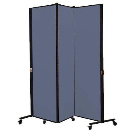 Screenflex Portable Room Divider, 5Ft 9In W, Lake HKDL603-DB