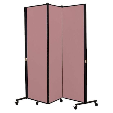 Screenflex Portable Room Divider, 5Ft 9In W, Rose HKDL603-DM