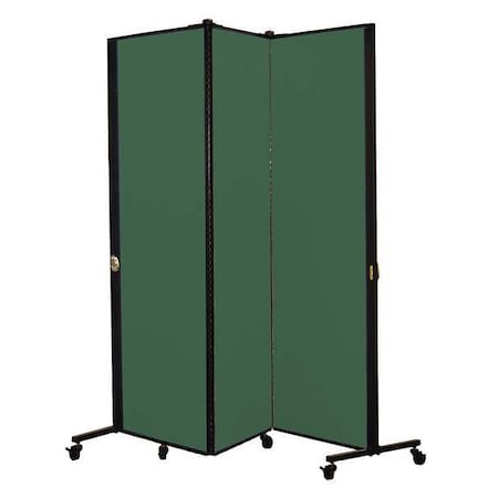 Screenflex Portable Room Divider, 5Ft 9In W, Mallard HKDL603-DN