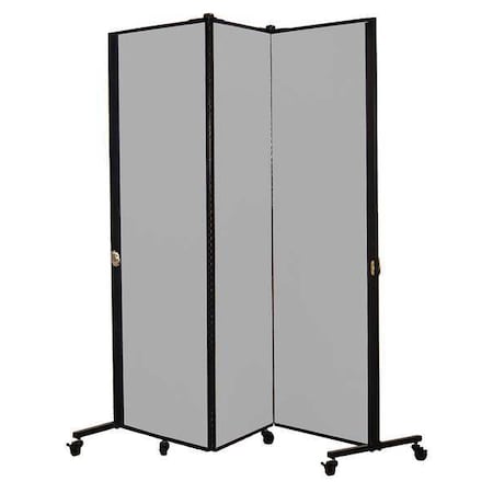 Screenflex Portable Room Divider, 5Ft 9In W, Granite HKDL603-VG