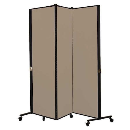 Screenflex Portable Room Divider, 5Ft 9In W, Sndlwood HKDL603-VO
