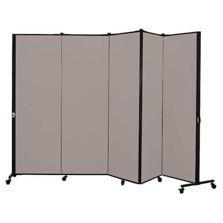 Screenflex Portable Room Divider, 9Ft 5In W, Stone HKDL605-DG