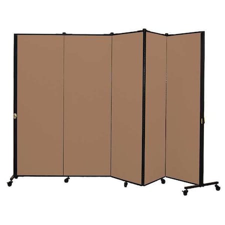 Screenflex Portable Room Divider, 9Ft 5In W, Walnut HKDL605-DO