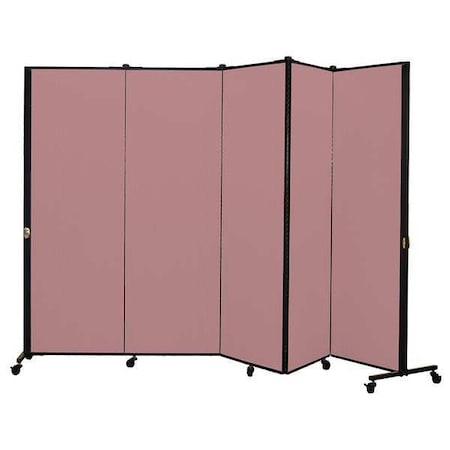 Screenflex Portable Room Divider, 9Ft 5In W, Rose HKDL605-DM