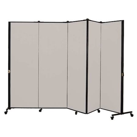 Screenflex Portable Room Divider, 9Ft 5In W, Granite HKDL605-VG