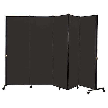 Screenflex Portable Room Divider, 9Ft 5In W, Coal HKDL605-VX