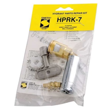 JAY R. SMITH MANUFACTURING Wall Hydrant Parts Repair Kit, Material of Construction Aluminum, Brass, Delrin and Fiber, Neoprene HPRK-7