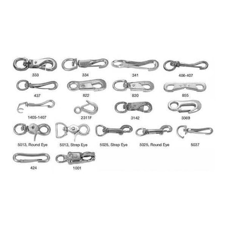 Campbell Chain & Fittings 5/16" Swiveling, Open Eye Spring Snap, No. 1407 T7607301