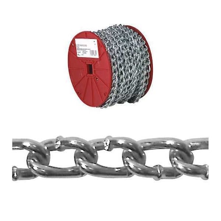 Campbell Chain & Fittings No. 4 Twist Link Machine Chain, Zinc Plated, 100' per Reel AW0320427
