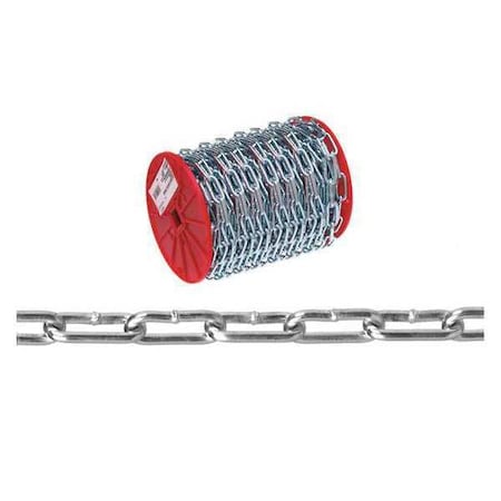 Campbell Chain & Fittings 2/0 Straight Link Coil Chain, Zinc Plated, 40' per Reel T0722827