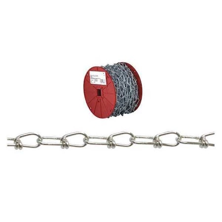 Campbell Chain & Fittings No 3 Double Loop (Inco) Chain, Zinc Plated, 200' per Reel T0723227N
