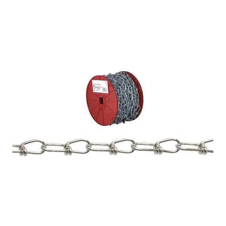 Campbell Chain & Fittings 1/0 Double Loop (Inco) Chain, Zinc Plated, 100' per Reel AW0751024N