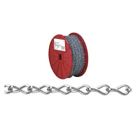 Campbell Chain & Fittings No 16 Steel Single Jack Chain, Zinc Plated, 250' per Reel T0724027N