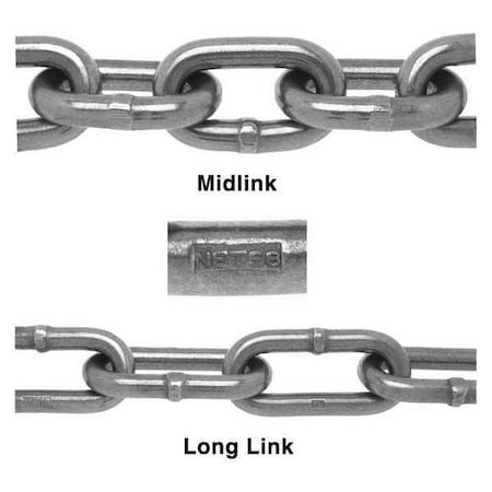 Campbell Chain & Fittings 1/2" Marine Alloy Trawl Chain, Long Link, Bright, 300' per Drum T0407512
