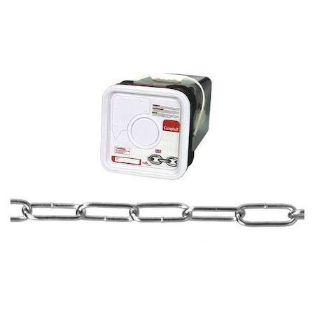 Campbell Chain & Fittings Handy Link Chain, Zinc Plated, 500' per Square Pail T0339626