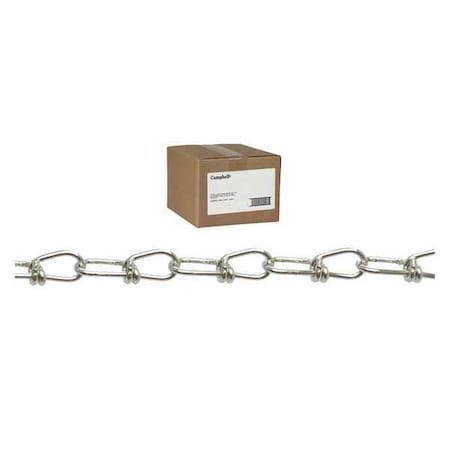 Campbell Chain & Fittings 1/0 Double Loop (Inco) Chain, Galvanized, 100' per Carton T0751034N