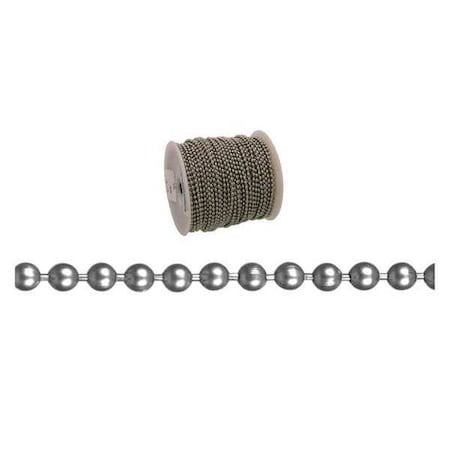 Campbell Chain & Fittings No. 36 Hobby/Craft Ball Chain, Chrome Plated, 164' per Reel T0713627