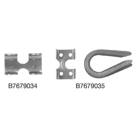 Campbell Chain & Fittings 1/2 in Rope Clamp, Zinc Plated, 2 pcs per Bag B7679034
