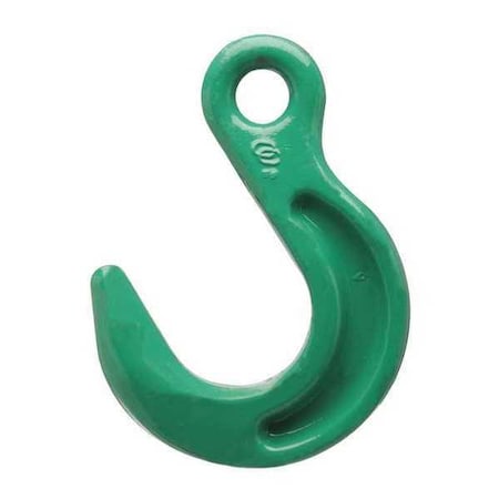 Campbell Chain & Fittings 3/8" Cam-Alloy Eye Foundry Hook, Grade 100, Painted Green 5664615