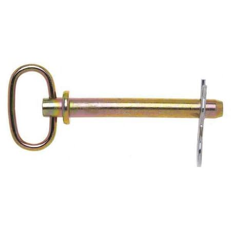 Campbell Chain & Fittings 3/4" x 6-1/4" Hitch Pin w/Clip, Yellow Chromate T3899760