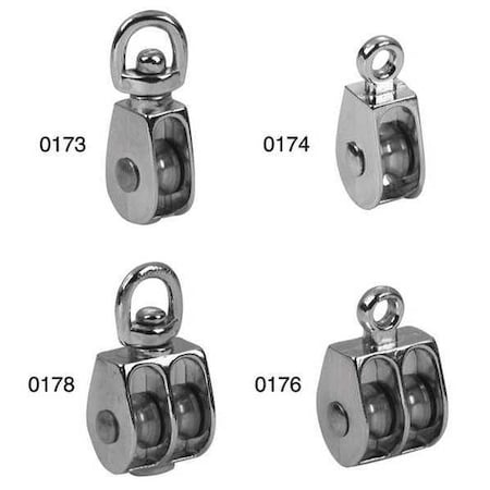 Campbell Chain & Fittings 1-1/4" Pulley, Single Sheave, Swivel Eye, No. 0173 T7655022N