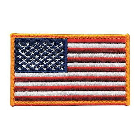 Heros Pride Embroidered Patch, U.S. Flag, Dark Gold 7362