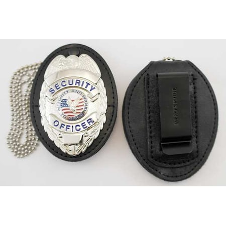 HEROS PRIDE Badge Holder, Universal, Black, Leather 9140S