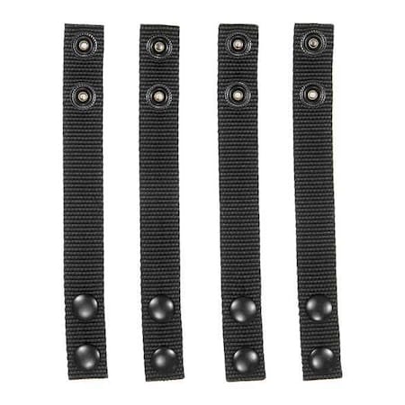 Heros Pride Belt Keeper, Nylon, Black, Snap 1097