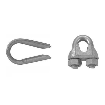 CAMPBELL CHAIN & FITTINGS 1/8" Wire Rope Clip, Electro-Galvanized T7670419