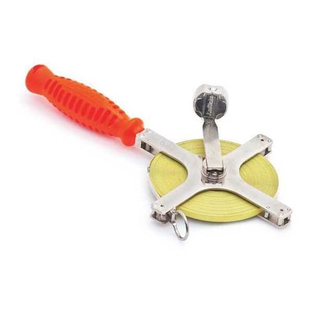 Crescent Lufkin 1/4" x 30m/100' Derrick SAE/Metric Dual Sided Chrome Clad Engineer's Tape Measure CD2730DMMN