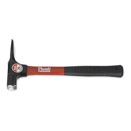 Plumb 20 oz. Wide Brick Hammer with Fiberglass Handle T11502