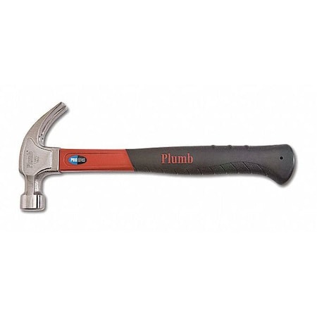 Plumb 13 oz. Pro Series Curve Claw Hammer with Fiberglass Handle 11403N