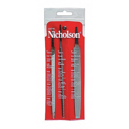 Crescent Nicholson 3 Piece 6" General Purpose File Set 22015NNN