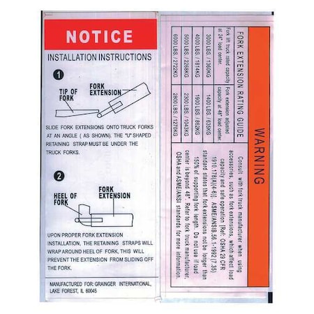Dayton Warning Label MH2KFG801G