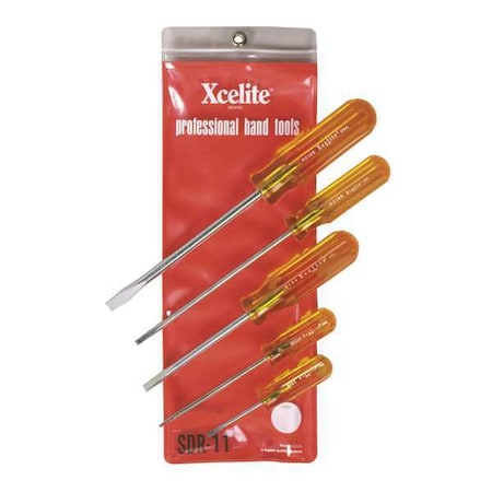 Xcelite 5Piece Round Blade Screwdriver Set S SDR11N