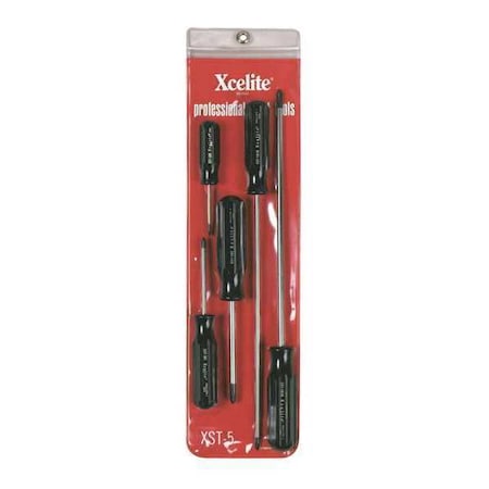Xcelite 5-Piece Super-Tru Tip Screwdriver Set XST5N