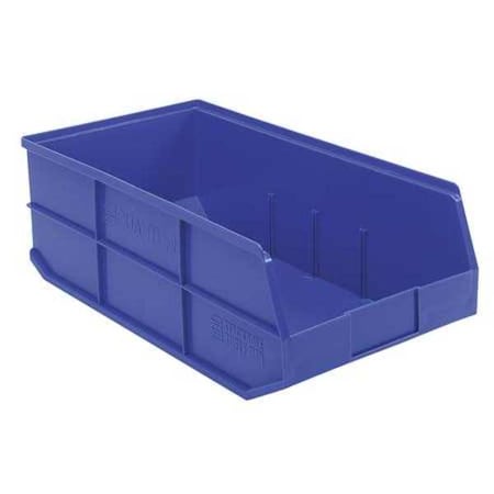 Quantum Storage Systems Shelf Storage Bin, Polypropylene, Blue, 7 in H, 11 in W, 20 1/2 in L SSB485BL