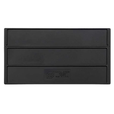 Quantum Storage Systems Plastic Divider, Black, 10 in L, 5 1/4 in H, 6 PK DSS405