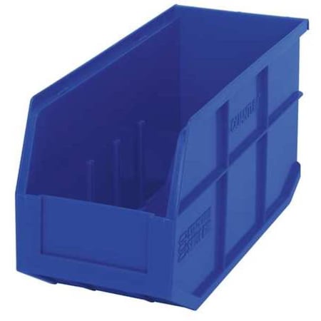 Quantum Storage Systems Shelf Storage Bin, Polypropylene, Blue, 7 in H, 6 in W, 14 in L SSB441BL