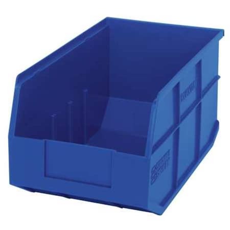 Quantum Storage Systems Shelf Storage Bin, Polypropylene, Blue, 7 in H, 8 1/4 in W, 14 in L SSB443BL