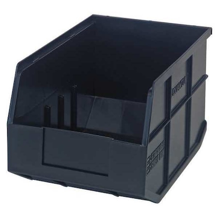 Quantum Storage Systems Shelf Storage Bin, Polypropylene, Black, 7 in H, 8 1/4 in W, 12 in L SSB423BK