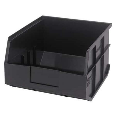 Quantum Storage Systems Shelf Storage Bin, Polypropylene, Black, 7 in H, 11 in W, 12 in L SSB425BK