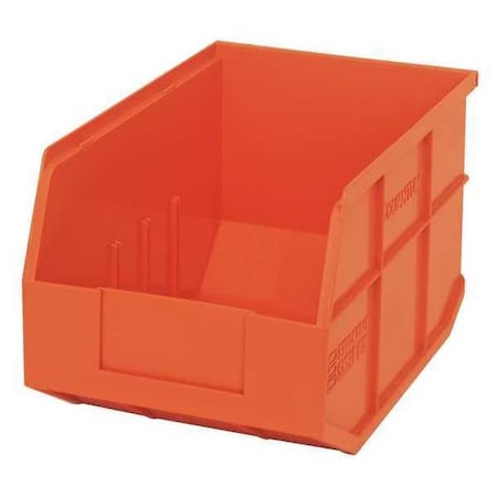 Quantum Storage Systems Shelf Storage Bin, Polypropylene, Orange, 7 in H, 8 1/4 in W, 12 in L SSB423OR