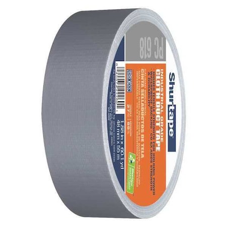 Shurtape DuctTape, Silver, 60-1/8ydL, 1-7/8inW 105516