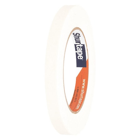 Shurtape Masking Tape, 12 mm W x 55 m L, 5 mil Thick, Tan, Rubber Adhesive, 72 PK 100455