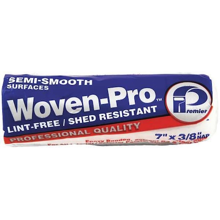 Premier 7" Paint Roller Cover, 3/8" Nap, Woven Fabric 742