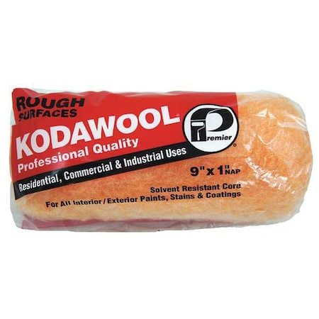 Premier 9" Paint Roller Cover, 1" Nap, Polyester/Knitted Wool 9KW2-100