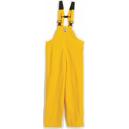 Stormhide Rain Bibs, PVC, 32 in Inseam, 48 in to 50 in Waist, 0.5 mm Thickness, Yellow, 3XL PEB YW 3X